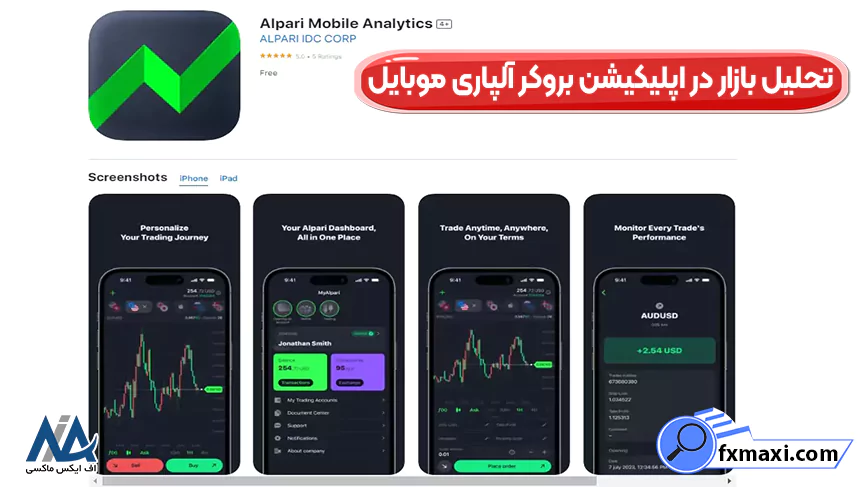 تحلیل بازار در اپلیکیشن بروکر آلپاری موبایل، آموزش برنامه آلپاری موبایل