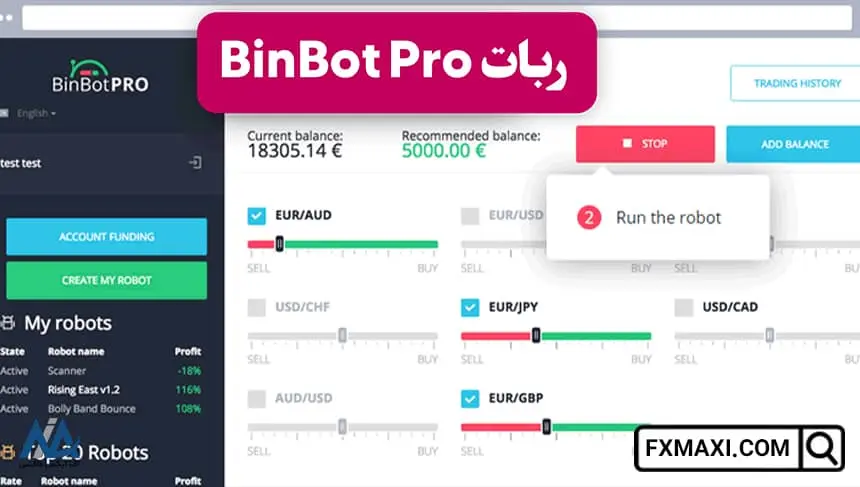 ربات BinBot Pro, ربات سیگنال باینری آپشن, معاملات باینری آپشن