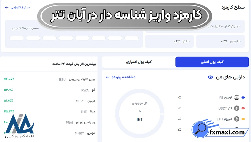 کارمزد واریز شناسه دار در آبان تتر، واریز شناسه دار در آبان تتر، واریز شناسه دار در صرافی آبان تتر